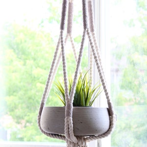 Cintre de plante en macramé, jardinière suspendue, bloc de couleur, porte-plante en macramé image 8