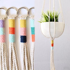 Makramee Pflanzenhänger, Makramee Topflappen, Blumenampel, Geschenk für Mama, Freundin Geschenk, Einweihungsgeschenk, Geburtstagsgeschenk