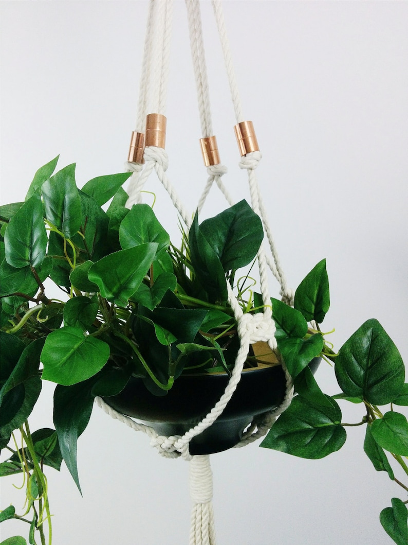 copper plant hanger hanging planter Macrame plant hanger