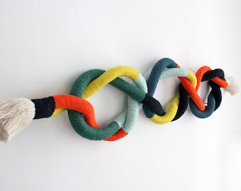 Rope Sculpture, Wall Hanging, Knot Wall Art, Gallery Wall Art, Contemporary Wall Decor, Fiber Art