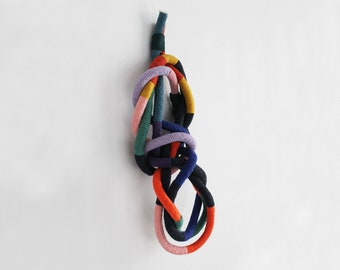 Rope Sculpture, Wall Hanging, Knot Wall Art, Gallery Wall Art, Contemporary Wall Decor, Fiber Art, "Abundance"