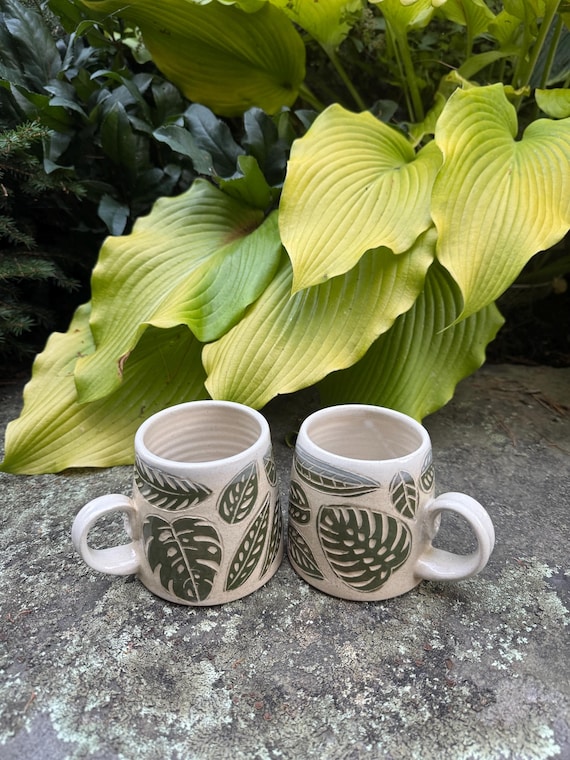 Monstera-Tasse; 12-14 Unzen Keramik Tassen fr Kaffee, Tee - Etsy.de