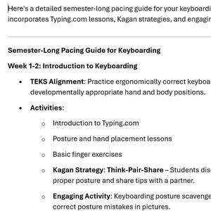 2024 Keyboarding Pacing Guide-Semester