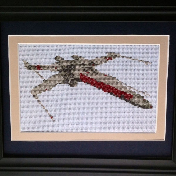 Star Wars X-wing Counted Cross Stich Pattern: PDF Download Needlepoint Embroidery; Buy 2 Patterns Get 1 FREE!!