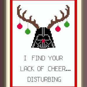 Holiday Spirit Darth Vader Star Wars Cross Stitch Pattern Instant Download Christmas Buy 2 Patterns and Get 1 FREE!!