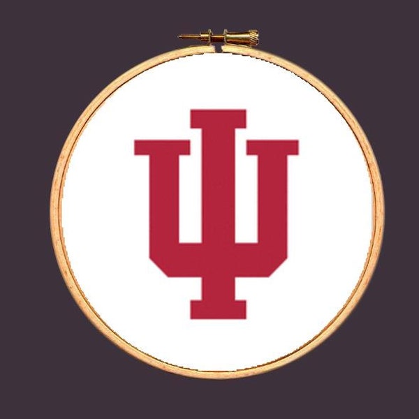 Indiana Cross Stitch Pattern: University Hoosiers NCAA Needlepoint Embroidery Buy Two get 1 FREE!