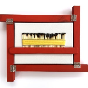 Mixed media hanging artwork (Let It Burn)