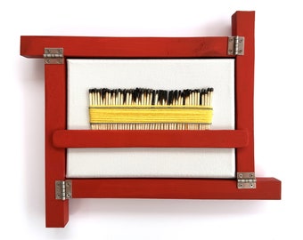 Mixed media hanging artwork (Let It Burn)