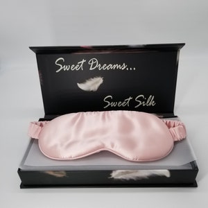 100% Mulberry Silk Eye Mask- 22 Momme, Keeps The Skin Around Your Eyes Fresh & Hydrated, Luxury Gift for any Loved One/Wedding Gift/ Holiday