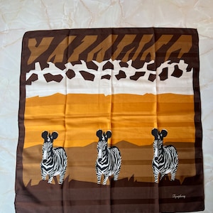 Vintage Zebra scarf by Symphony Scarfs, Made in Italy, circa 1990’s