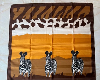 Vintage Zebra scarf by Symphony Scarfs, Made in Italy, circa 1990’s