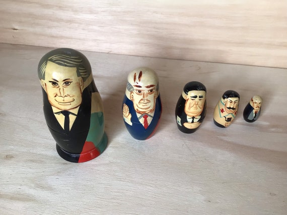 Vintage Russian Presidents Nesting Dolls Vintage - Etsy