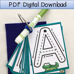 PDF Digital Download Uppercase Little Letters, Dry erase, alphabet, flash cards, laminated, trace, busy bags, formations, learn to write