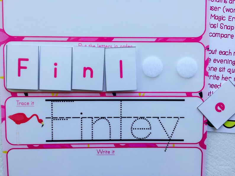 My Name Mat learn to write name spell name trace name Etsy