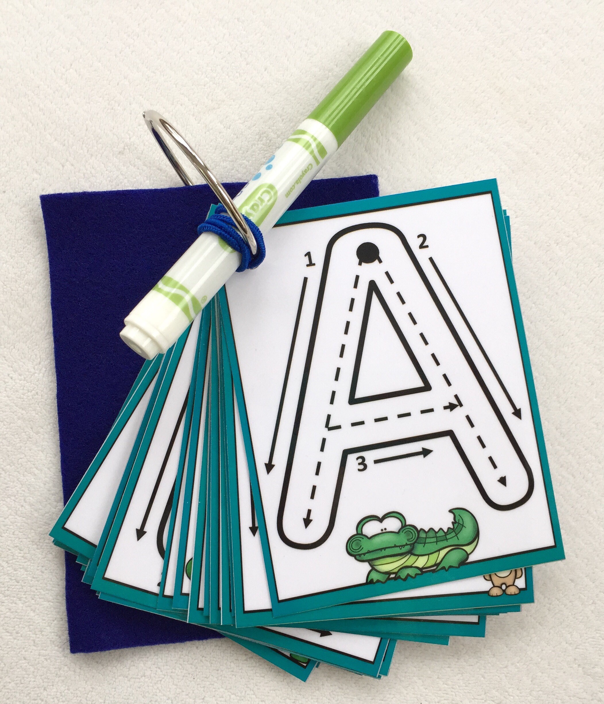 Uppercase Little Letters Clip Cards, Dry erase, alphabet, flash cards…
