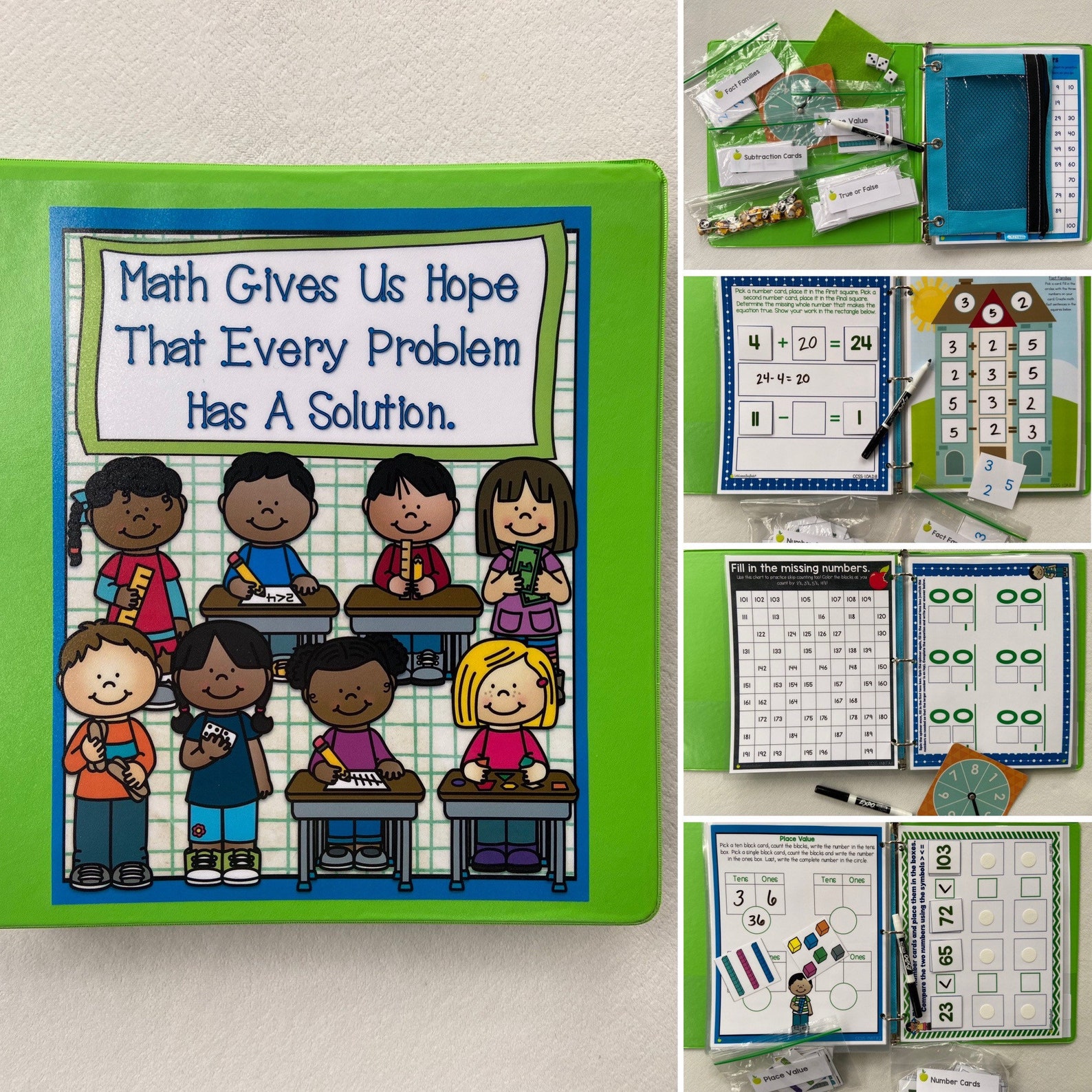 Shipped First Grade Math Busy Book Activity Book Homeschool Etsy