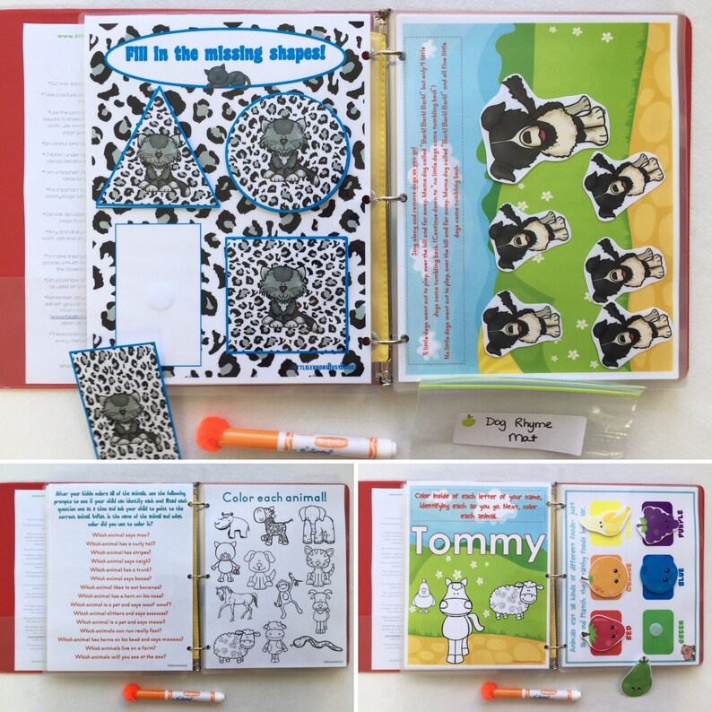 CUSTOM themed dry erase activity book personalized busy book Etsy