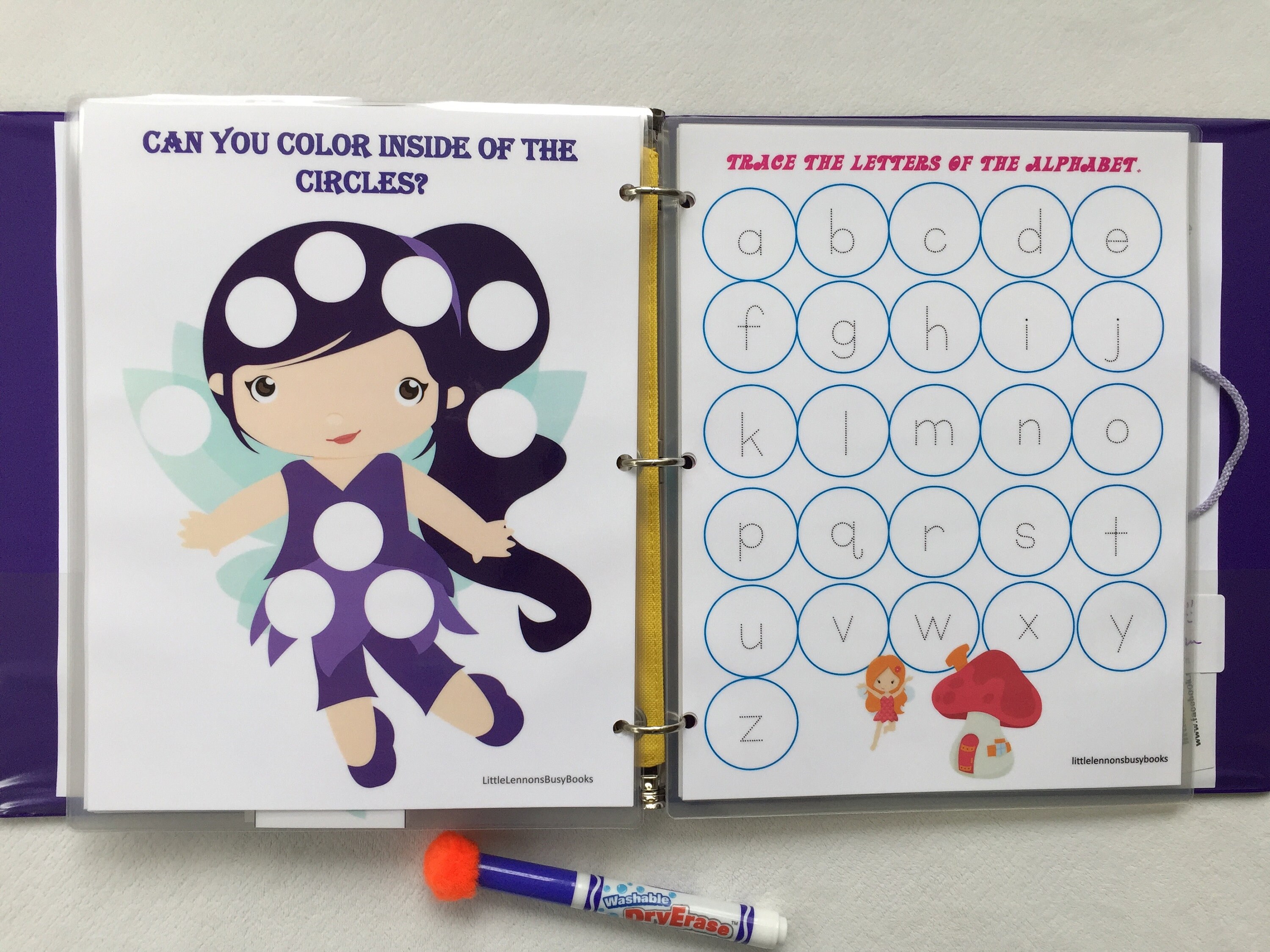 Fairy Preschool Custom Dry Erase Activity Book Busy Book Etsy