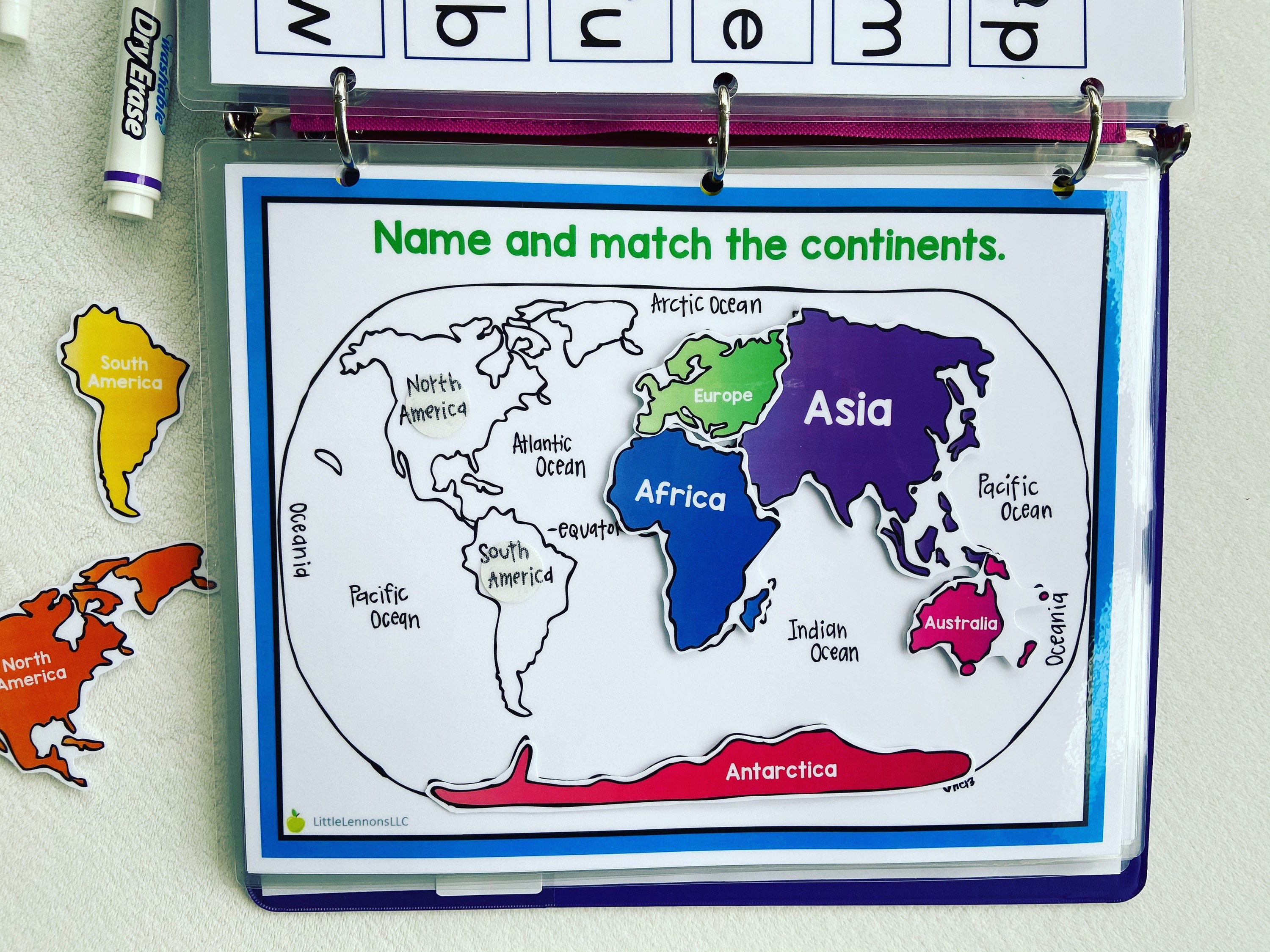 Continent Matching Digital Download Busy Book Page Etsy New Zealand