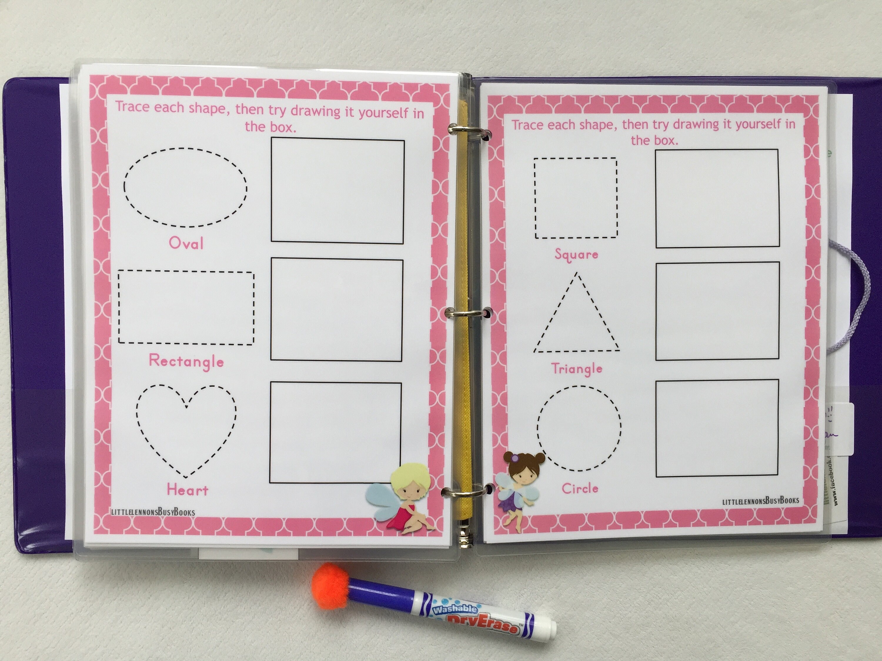 Fairy Preschool Custom Dry Erase Activity Book Busy Book Etsy