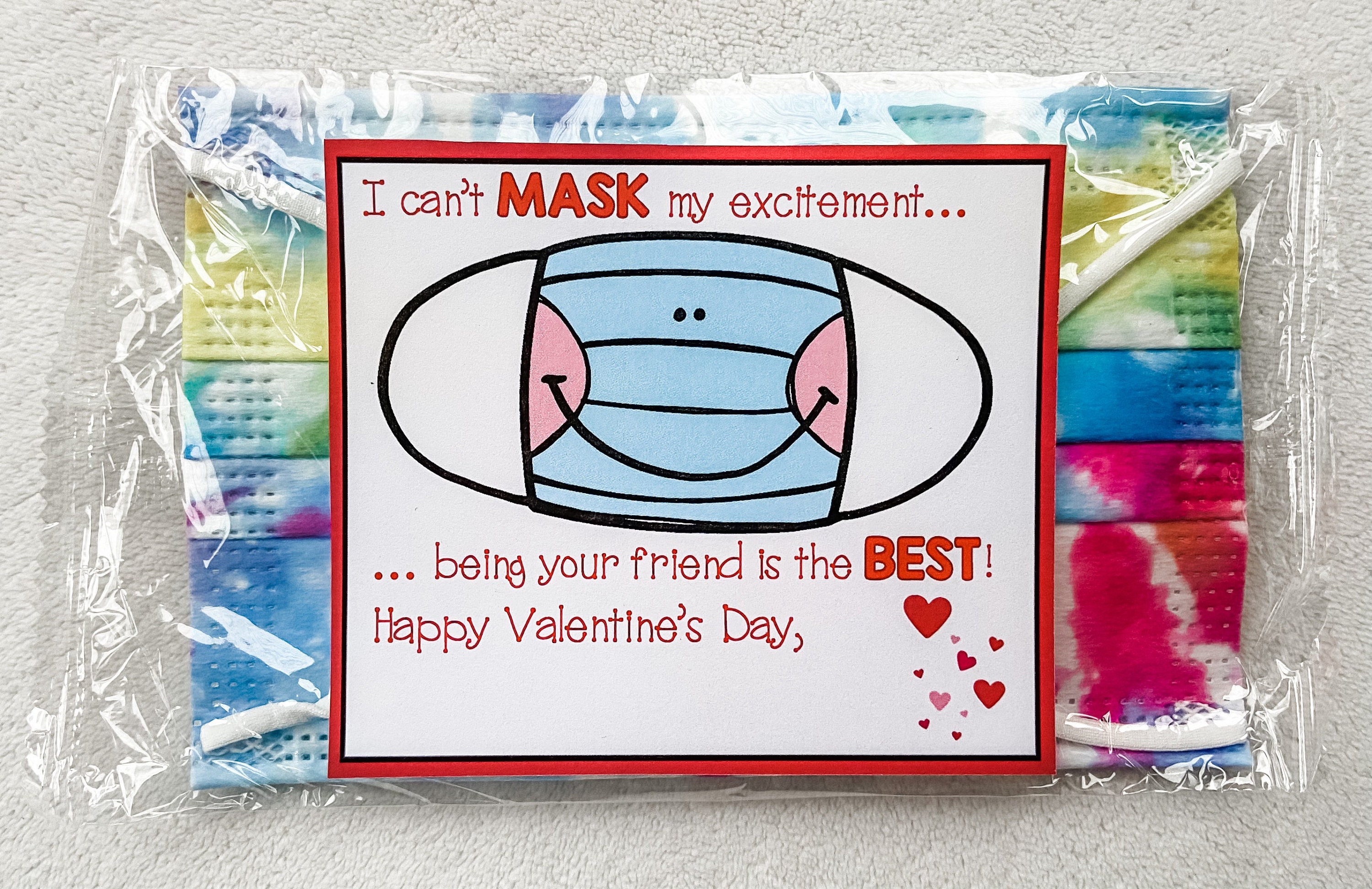 Mask Kids Class Valentine Digital Download PDF Gender - Etsy