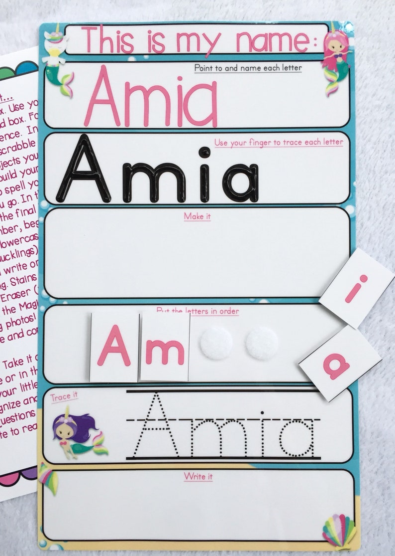 Name Mat learn to write name spell name trace name Etsy