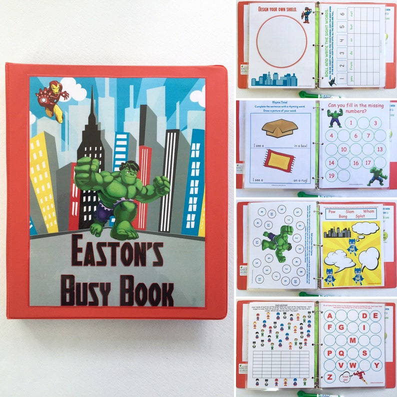 Kindergarten dry erase activity book quiet book busy book Etsy