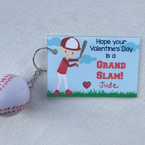 Printable Sports kids class valentine, both genders, digital download, DIY, baseball, soccer, football, basketball image 4