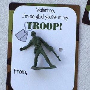 Printable Army, Military, Soldier Valentine, Preschool, School ...