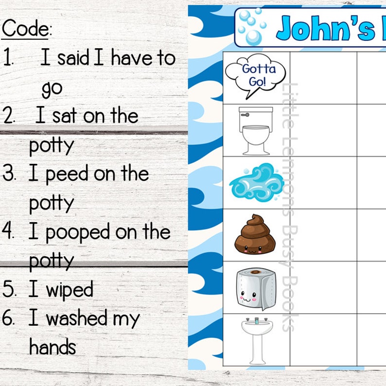 Shark Picture Code Potty Chart Potty training reward chart