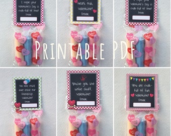 Printable Sidewalk Chalk kids class valentine, gender neutral, digital download, DIY, school valentines, elementary, preschool, toddler