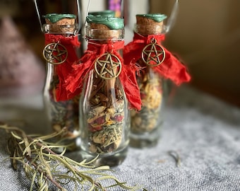 Autumn Samhain manifest spell jar- herbal wax sealed spell jar
