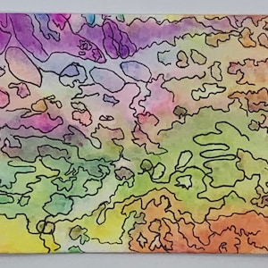 ATC ACEO Aquarel Mixed Media ORIGINAL Artist Trading Card - Gratis verzending!!