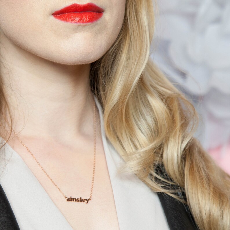 Nameplate jewelry Name Necklace Nameplate Necklace Etsy