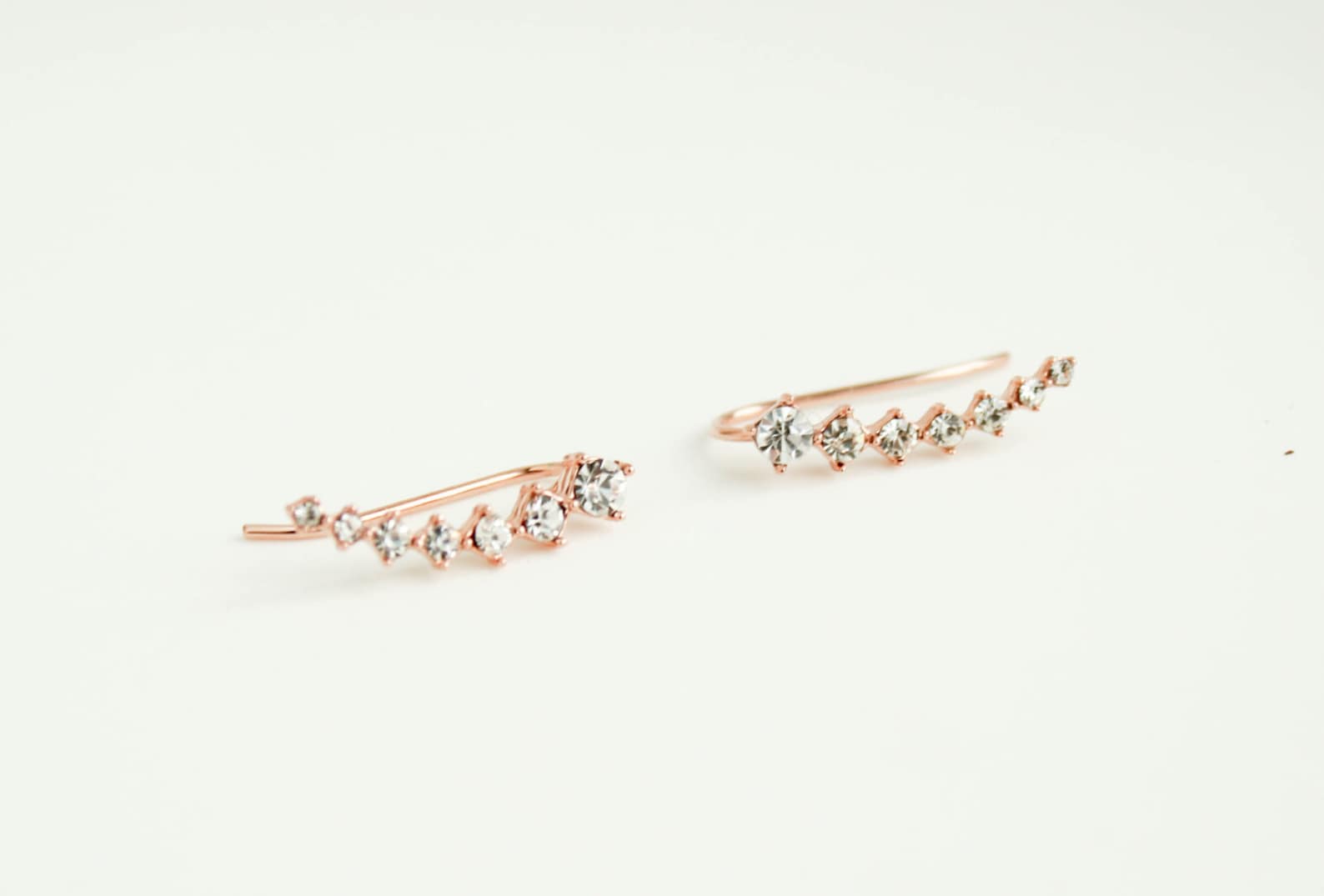 Rose Gold Ear Climbers Ear Climbers Ear Jacket Rose Gold Etsy
