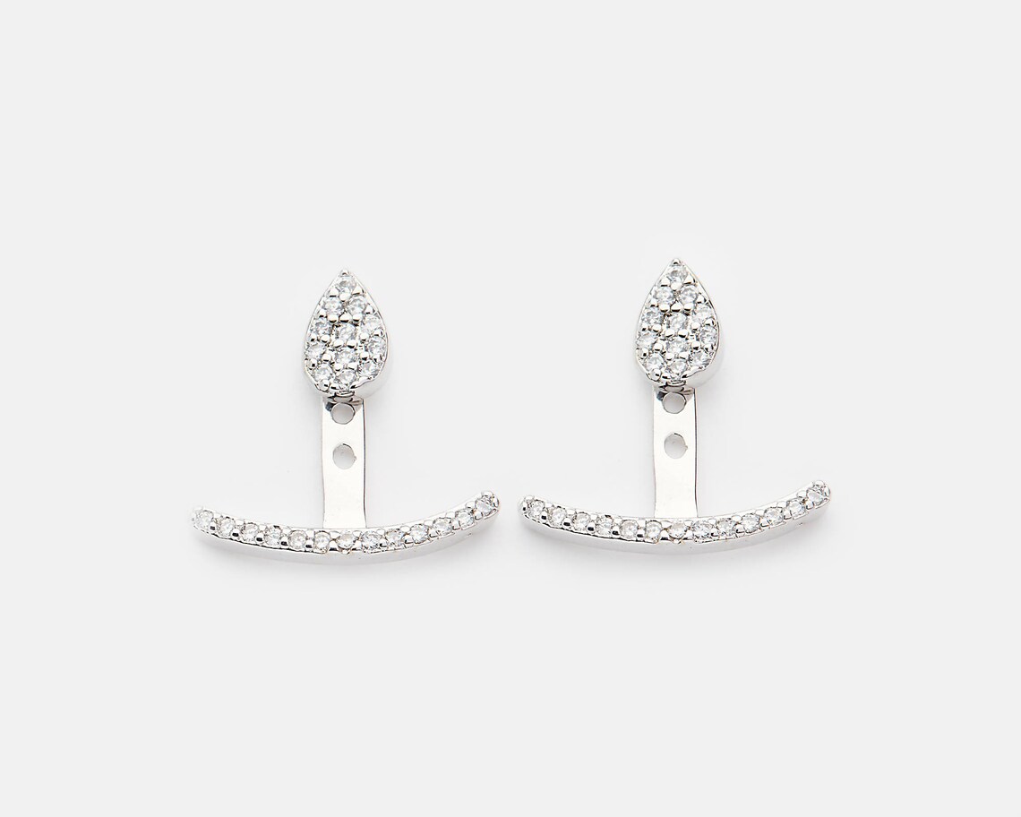 Ear Jacket Silver Ear Jackets Ear Climbers Ear Jackets Etsy