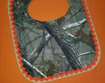 Camo and Safety Orange Bib **Ready to Ship**