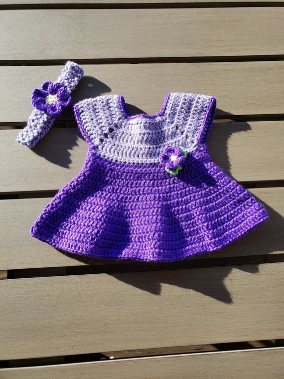 purple baby frock