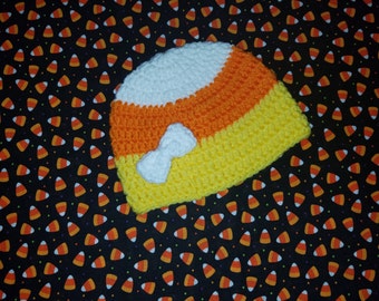 Crocheted Candy Corn Hat