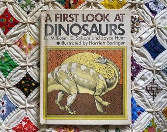 A First Look At Dinosaurs Book By Selsam and Hunt 1982 Vintage