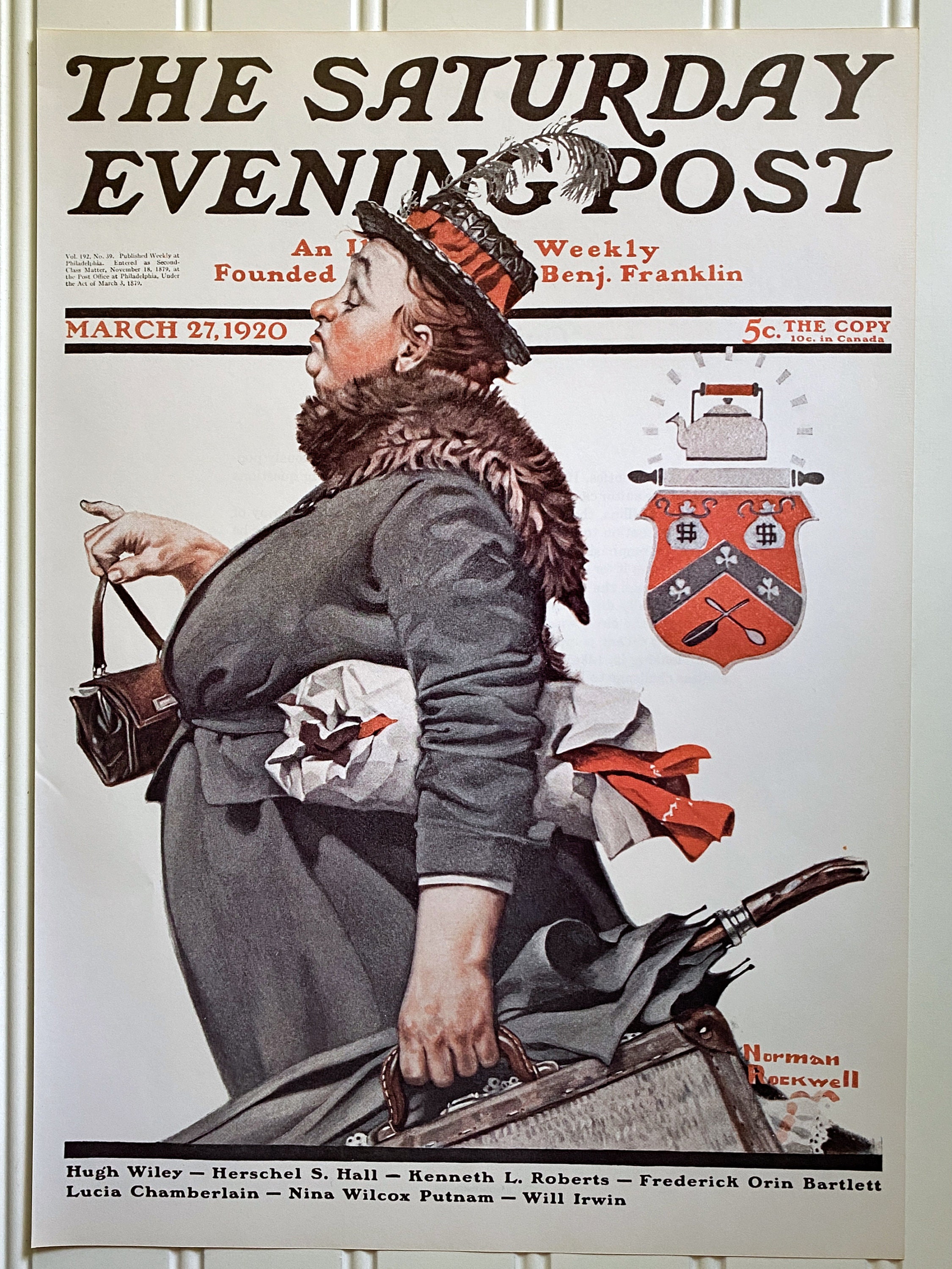 The Housekeeper Norman Rockwell Print Vintage the Saturday Evening