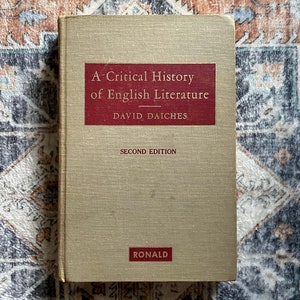 A Critical History of English Literature By David Daiches Book Volume II Second Edition 1970 Vintage