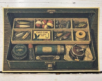Grandpa’s Tackle Box Vintage-Inspired Fishing Postcard