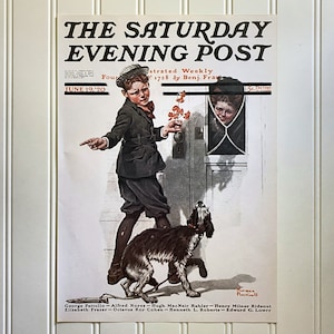 Three’s Company Norman Rockwell Print Vintage The Saturday Evening Post Cover Picture June 19 1920