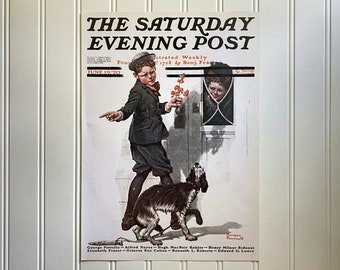 Three’s Company Norman Rockwell Print Vintage The Saturday Evening Post Cover Picture June 19 1920