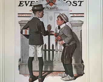 The Rivals Norman Rockwell Print Vintage The Saturday Evening Post Cover Picture September 9 1922