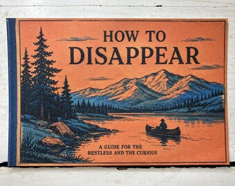 How to Disappear Vintage-Inspired Adventure Book Cover Postcard
