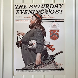 The Housekeeper Norman Rockwell Print Vintage The Saturday Evening Post Cover Picture March 27 1920
