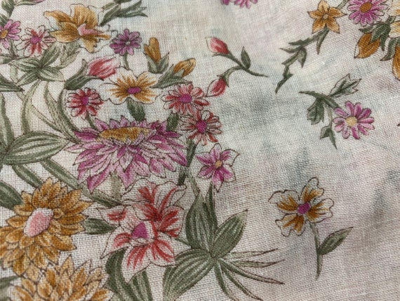 Vintage Pink Floral Handkerchief Scarf Bandana Na… - image 5