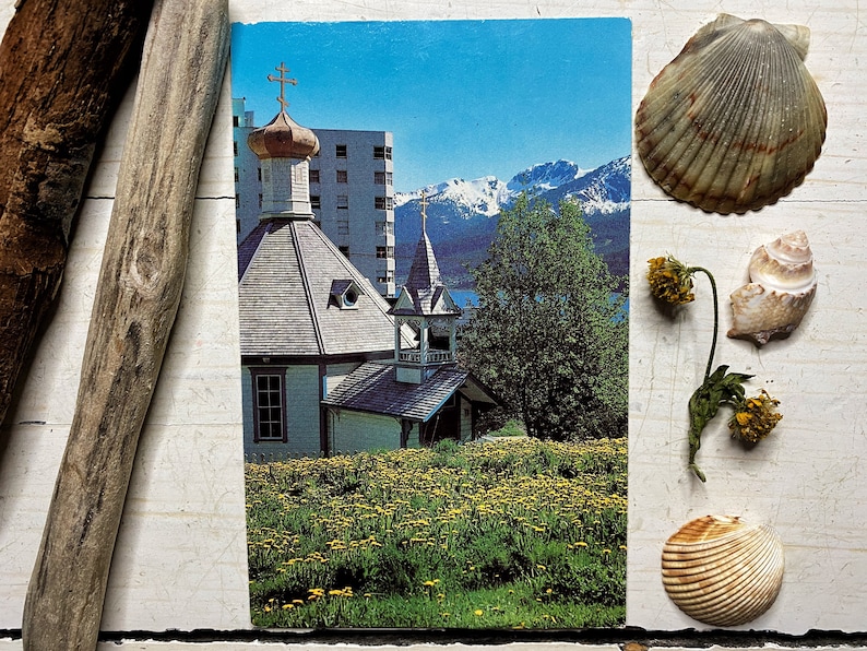 Alaska Postcard Nicholas Russian Orthodox Church Vintage Juneau St